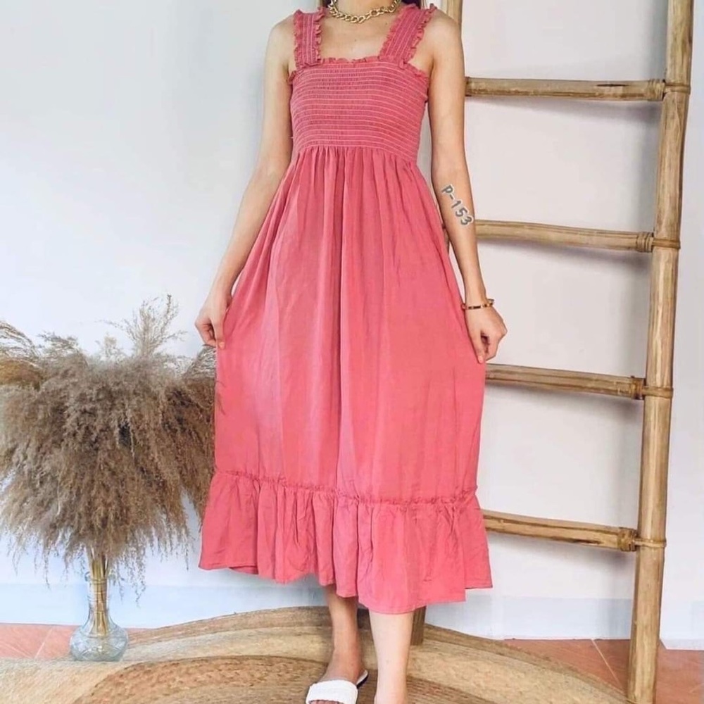 Summer Smocked Dress (Pink)